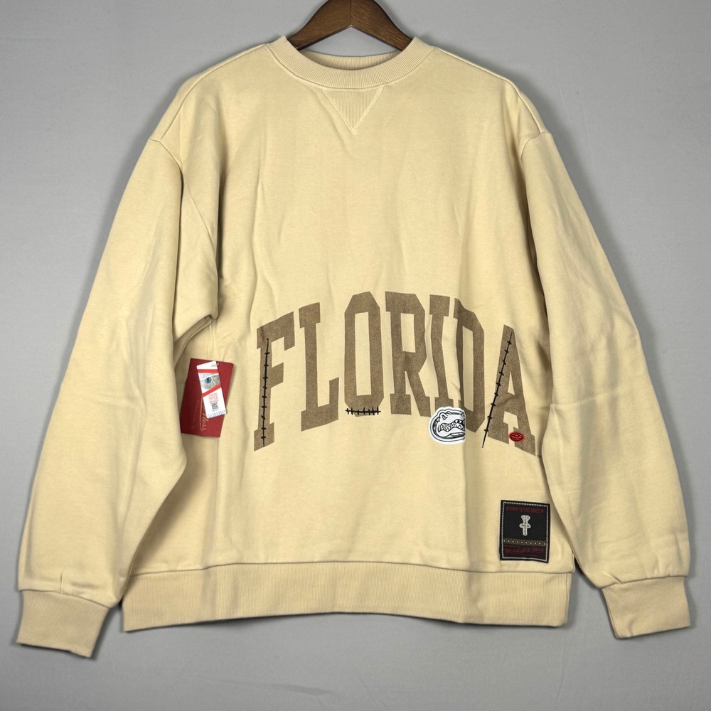 Mitchell & Ness Travis Scott Florida Gators Mens Large Tan NWT Sweatshirt L